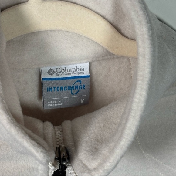 Columbia Cream Interchange Full Zip Fleece Jacket Size Small 263 - Picture 2 of 8